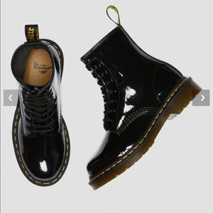Black Patent Doc Marten’s Leather Lace Up Boots